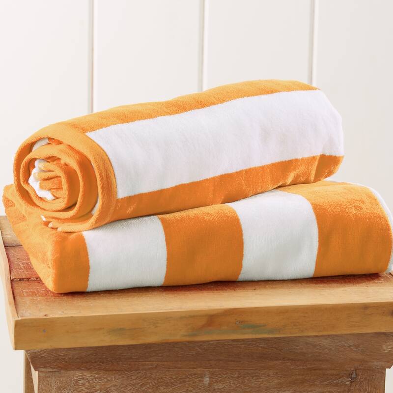 Luxurious Cotton Vibrant Colored Striped Beach Towel