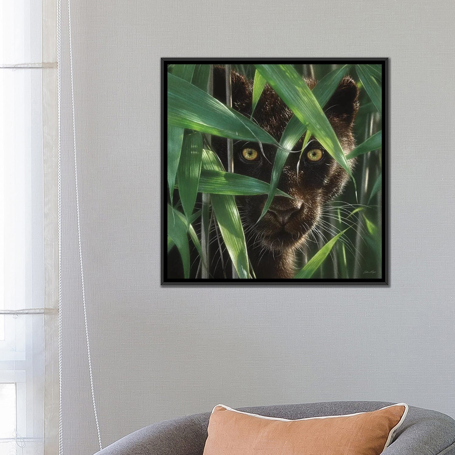 Tiger - Emerald Forest Canvas Wall Art by Collin Bogle