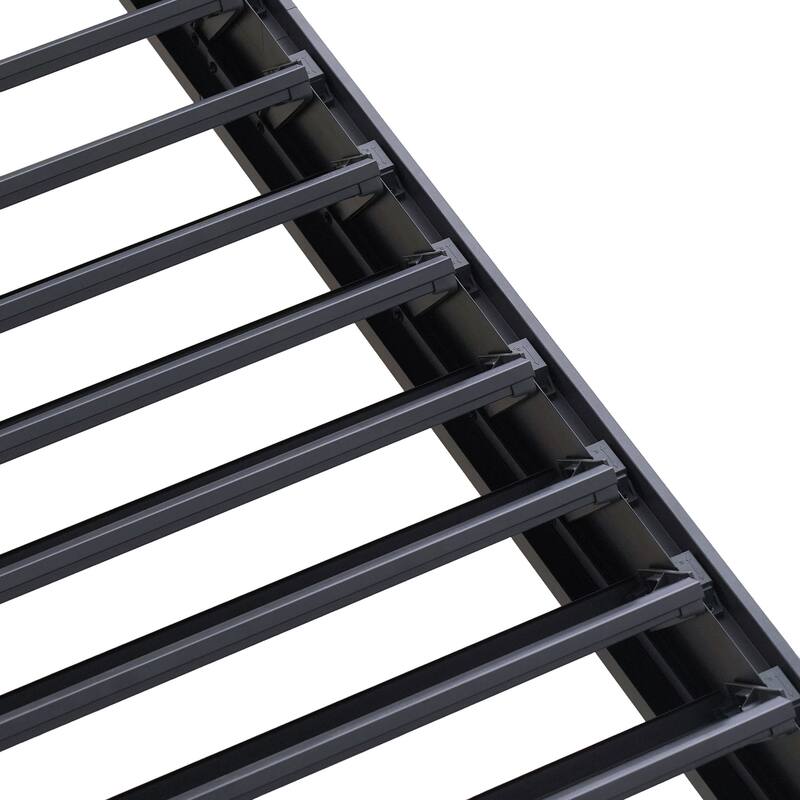 Scott Living Modern Outdoor Aluminum Pergola with Adjustable Louver Roof in Black