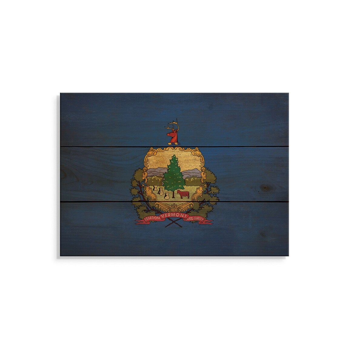Shop Vermont State Flag On Wood Indoor And Outdoor Safe Wall