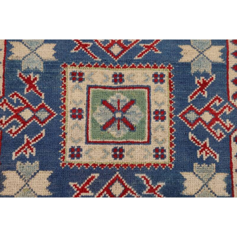 Oriental Red Kazak Area Rug Handmade Wool Carpet - 5'2" x 6'7"