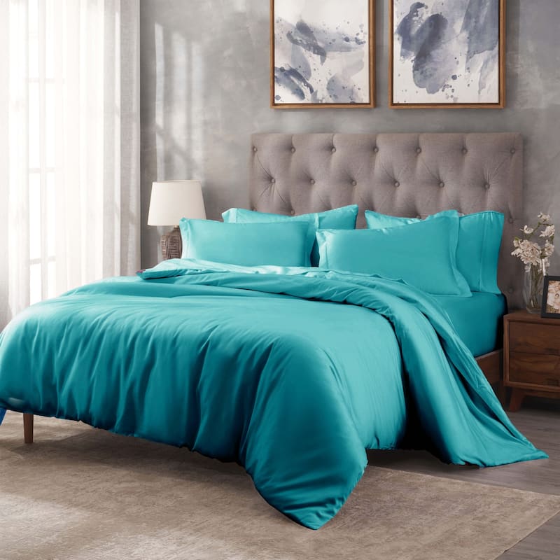 Superior Egyptian Cotton 400 Thread Count Solid Duvet Cover Set
