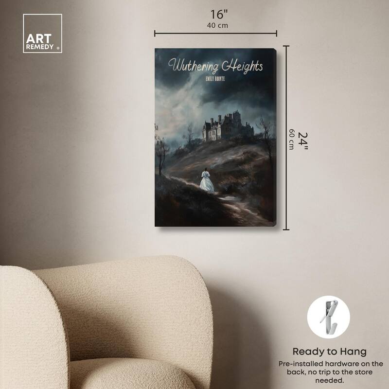 Wuthering Heights Cover Canvas by Art Remedy, Gallery Wrapped