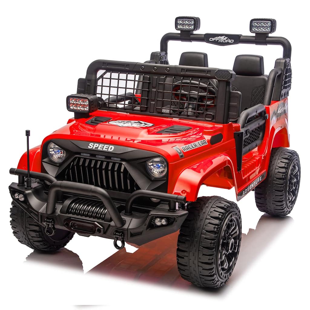 Engineering Car Remote Control Kids Ride-On Car with Bluetooth, Electric Car Off-Road Toy Car with LED Lights