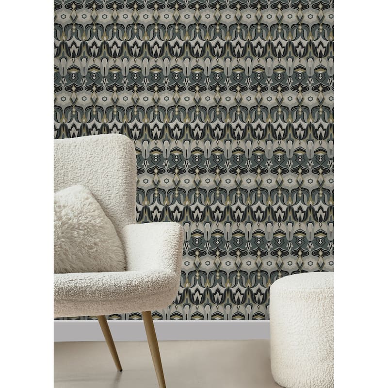 NuWallpaper Akira Black Peel and Stick Wallpaper