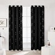 preview thumbnail 5 of 8, Deconovo Blackout Silver Cube Curtains(2 Panel) 52x63 Inch - Black
