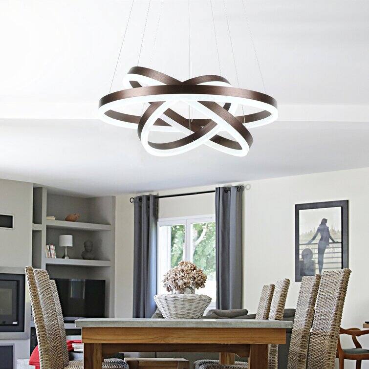 Maxax 3 - Light LED Chandelier - Brown