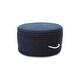preview thumbnail 4 of 9, Textured Solid Color Round Pouf/Ottoman Navy Blue - Specialty - Foam - Pouf