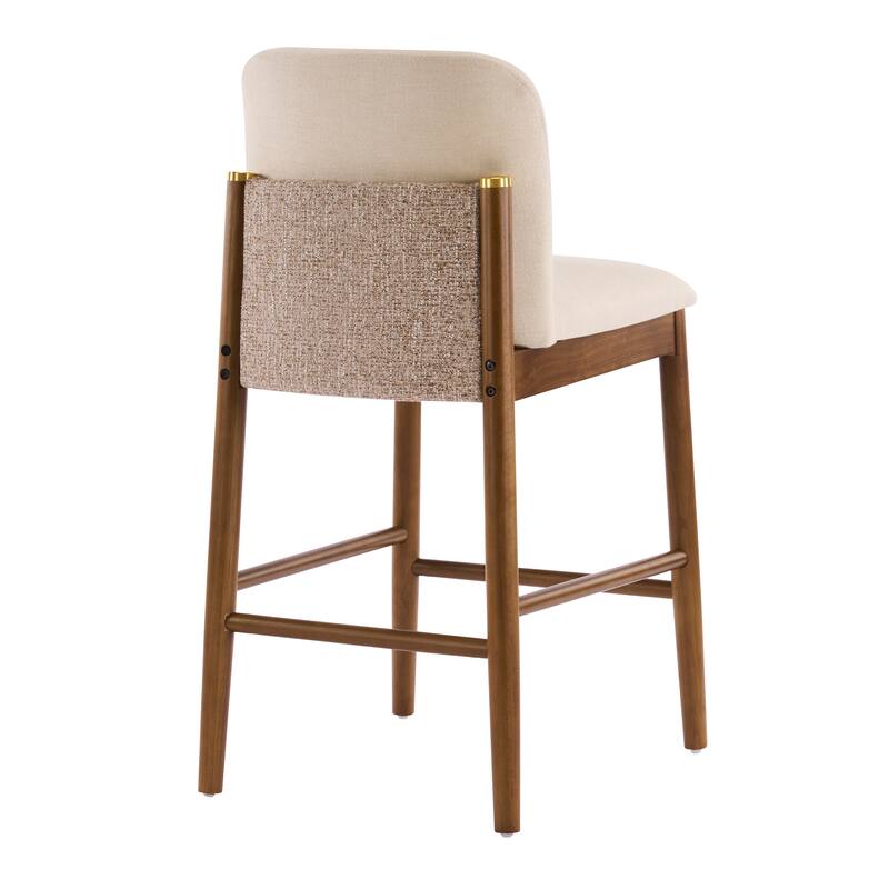 Roomfitters Lois Indoor Rubberwood Counter Stools with Cushioned Seat, Set of 2 - Set of 2