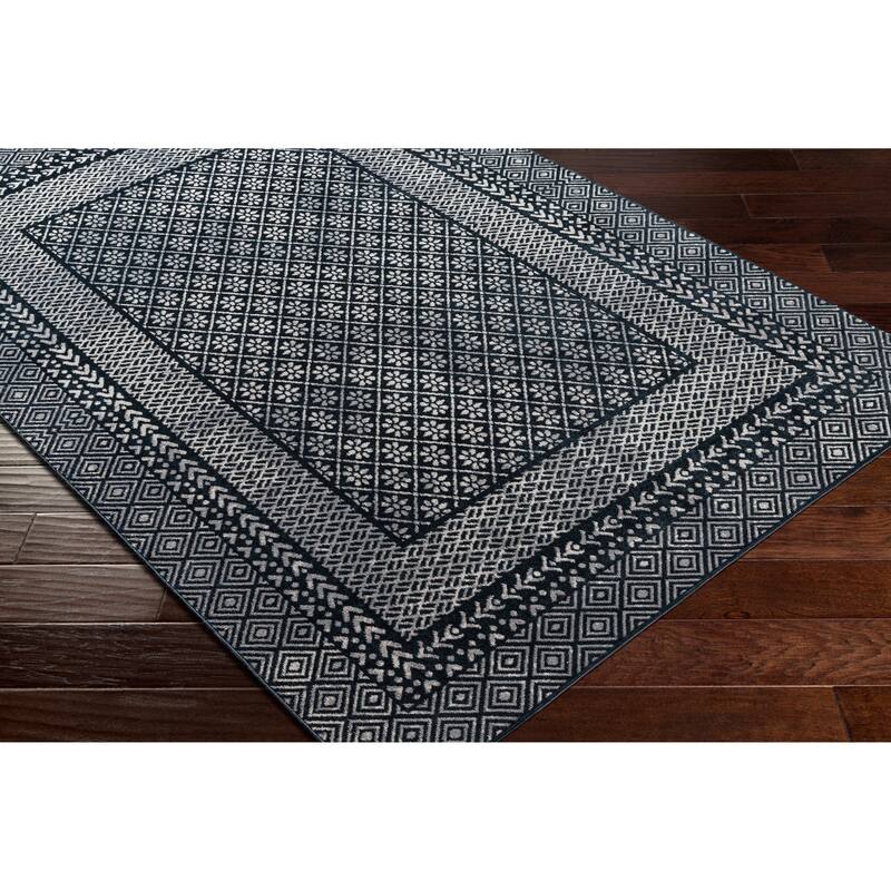 Livabliss Wolbach Machine Washable Traditional Border Area Rug