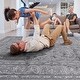 preview thumbnail 3 of 7, LOOM & LUXE Collection Grey/Oriental Non-Shedding Area Rug