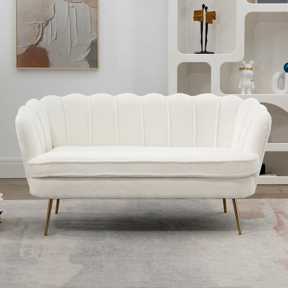 59"W Mid-century Modern Tufted Loveseat Upholstered Sofa