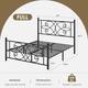 VECELO Metal Bed Frame with High Headboard and Footboard, Platform Beds with Heavy Duty Mattress Foundation