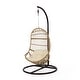 preview thumbnail 2 of 16, Christopher Knight Home - Sansa Outdoor/Indoor Wicker Hanging Basket Hammock Chair with Iron Stand & Water-Resistant Cushions