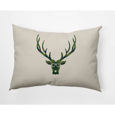 Cool Dude Holiday Reindeer Christmas Decorative Throw Pillow