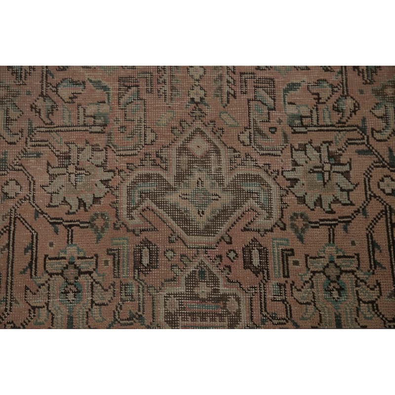 Handmade Distressed Tabriz Persian Rug Antique Living Room Wool Carpet - 6'5" x 9'7"