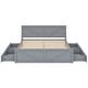 preview thumbnail 14 of 33, Wooden Bedframe with Four Storage Drawers and Support Legs, Platform Bed - No Box Spring Needed, for Kids Teens Bedroom