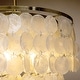 preview thumbnail 4 of 7, 3-Lights Unique Tiered Bronze Capiz Chandelier with Seashell Accents