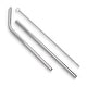 preview thumbnail 1 of 1, Curata Set of Two Stainless Steel Straws with Cleaning Brush and Water Resistant Pouch