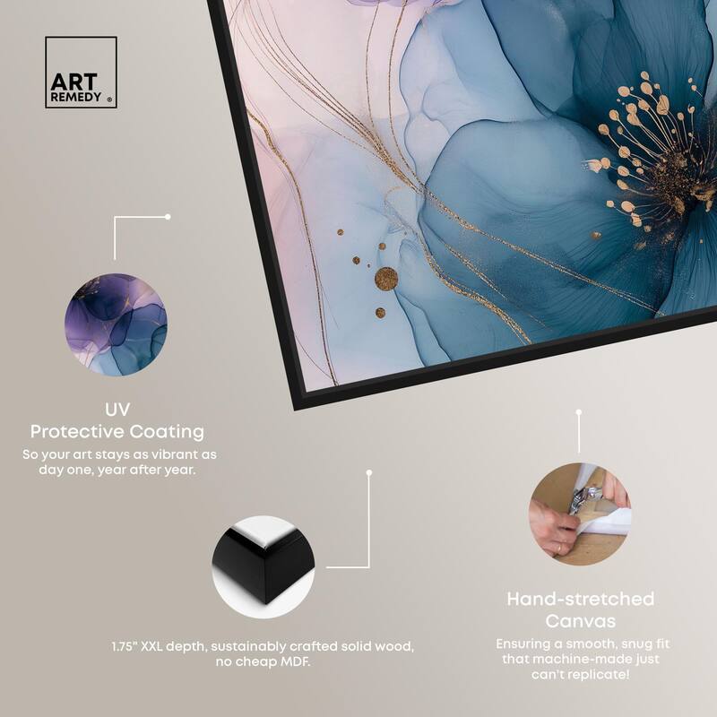 Gilded Cyanescence II Canvas by Art Remedy