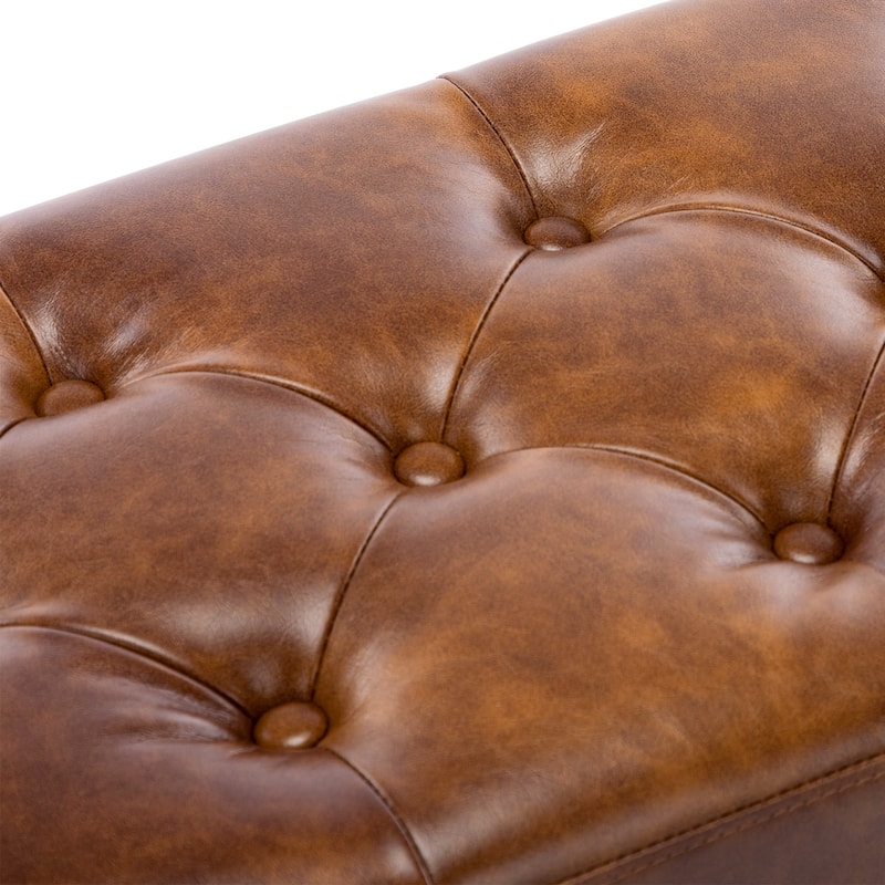 Modern 44" Length Button Tufted Bench