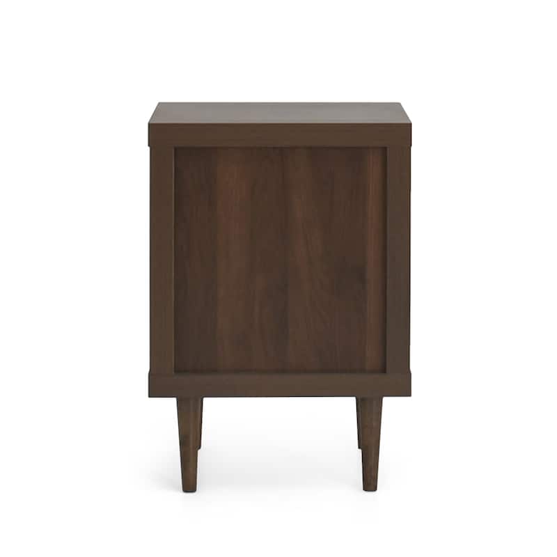 Nystrom Faux Wood Single Drawer Nightstand by Christopher Knight Home