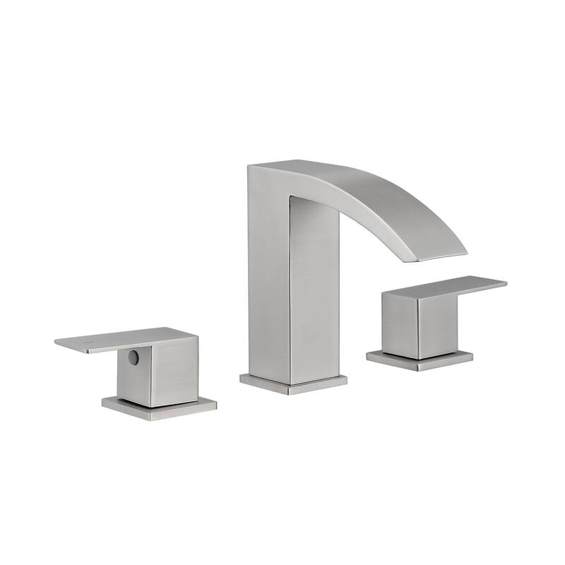 Topcraft Stainless Steel Two Handle Bathroom Sink Faucet - Brushed Nickel