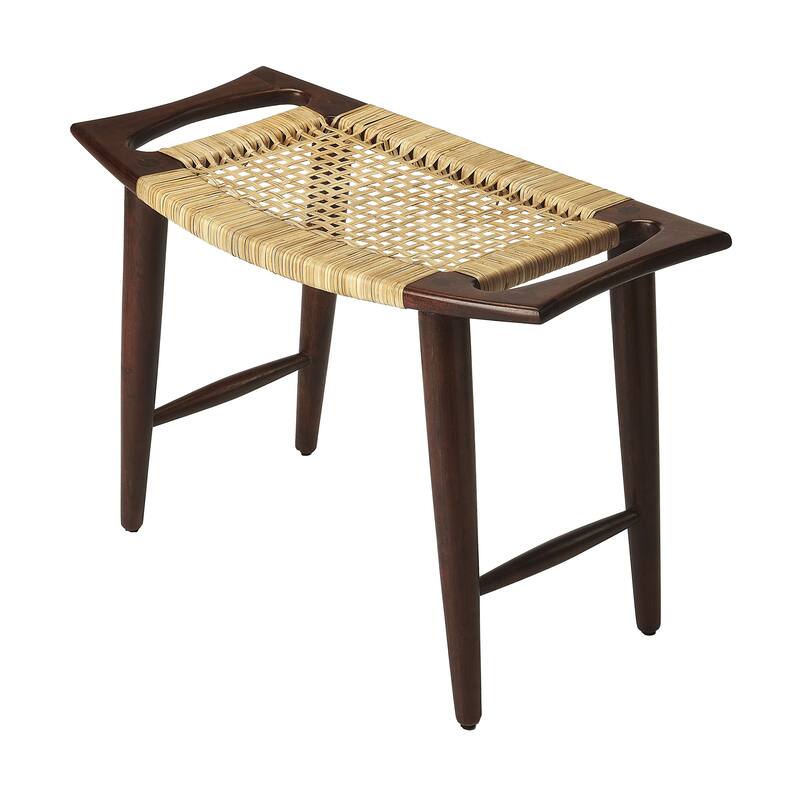 Butler Tristan Modern Wide Mango/Rattan Stool