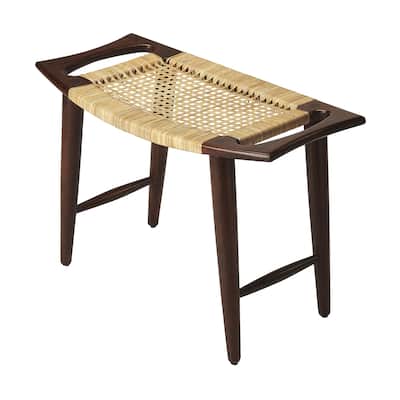 Butler Tristan Modern Wide Mango/Rattan Stool