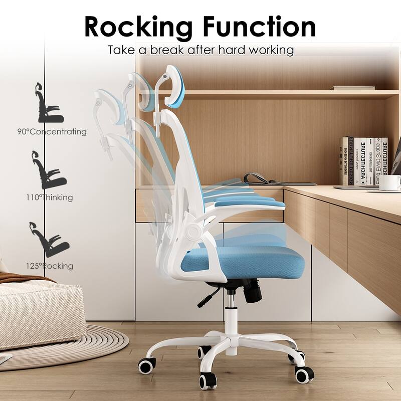 Ergonomic Office Chair, Home Office Desk Chair with Headrest, High Back Computer Chair with Adjustable Lumbar Support