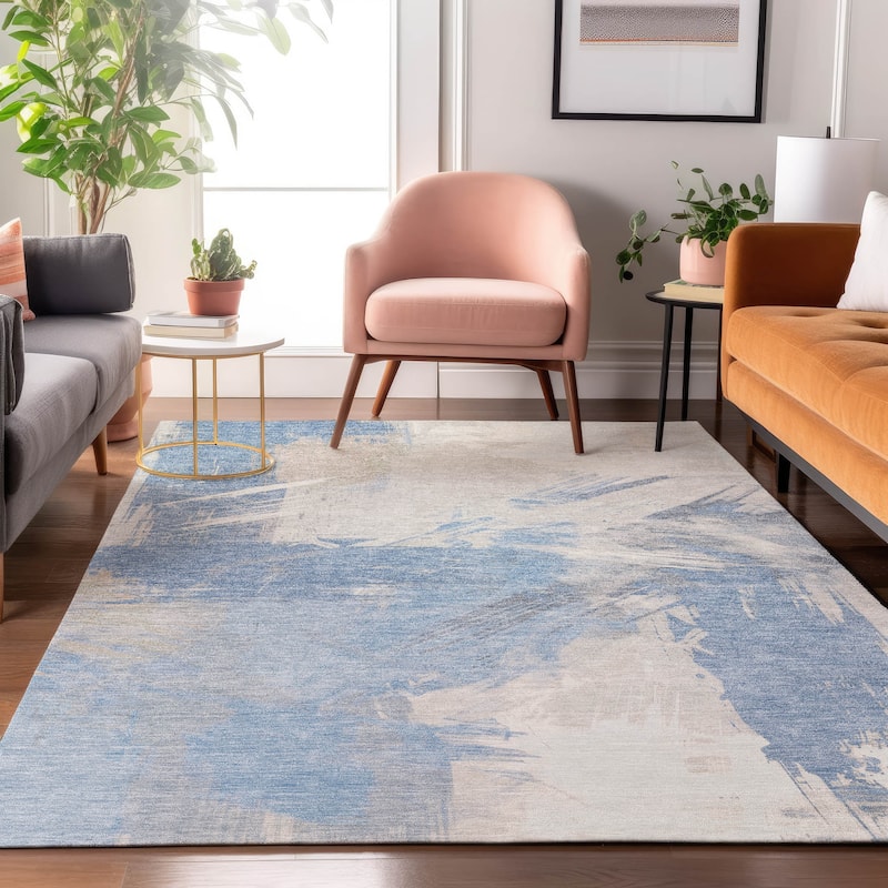 Premium Washable Super Soft Modern Brushstrokes Mayfield Rug
