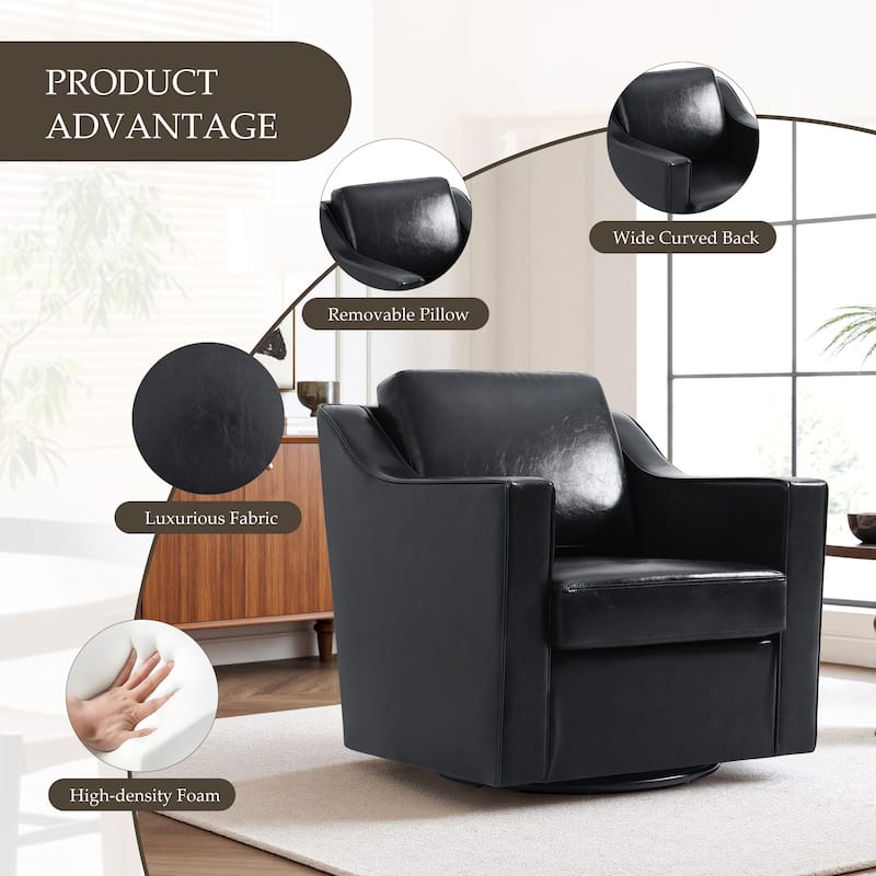 Modern 30.5" W Swivel Armchair Accent chair