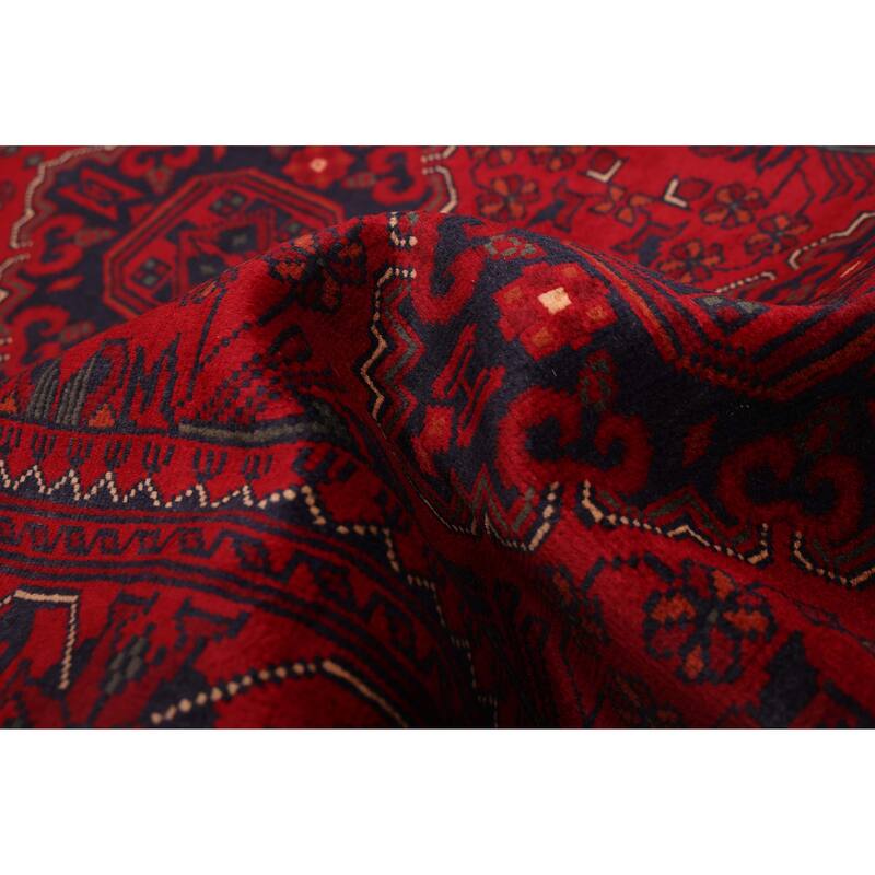 ECARPETGALLERY Hand-knotted Finest Khal Mohammadi Red Wool Rug - 3'1 x 6'7