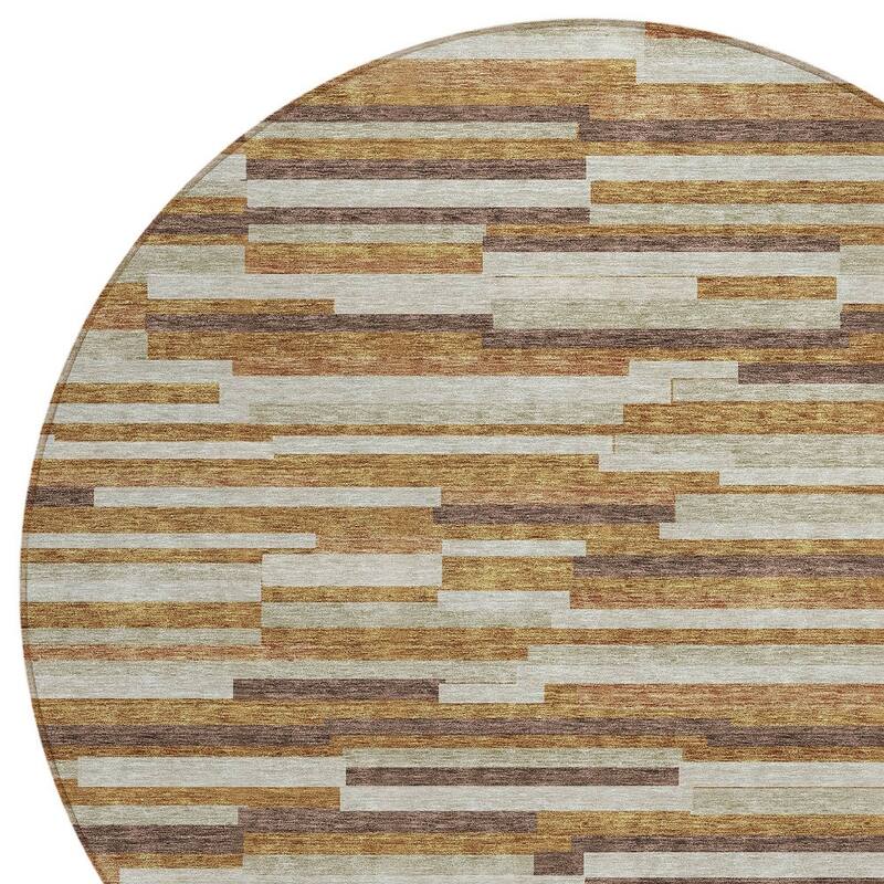 HomeRoots Striped Transitional Rectangle Outdoor Rug