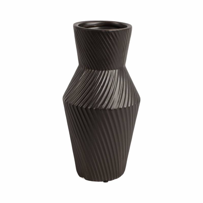 Sagebrook Home Modern Totem Stoneware Vase Unique Decor
