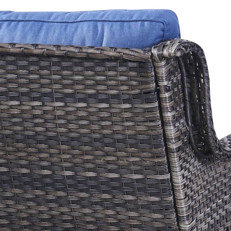Gymojoy Outdoor Wicker Loveseat Sofa with Cushion Patio Rattan Sofa