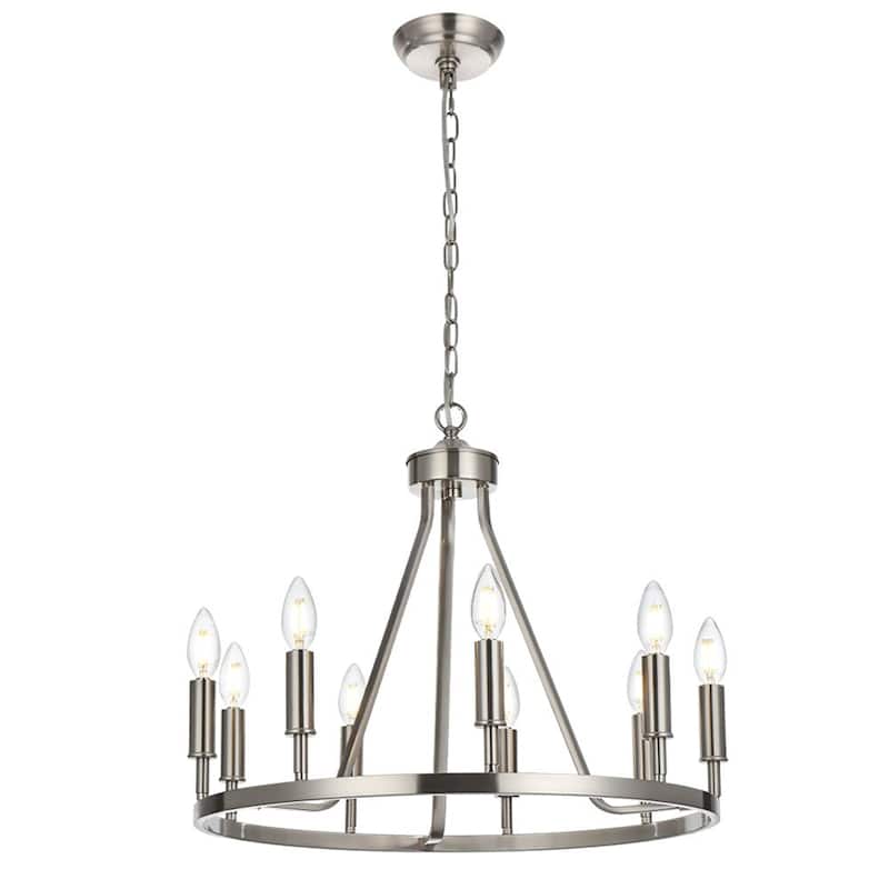 9-Light Modern Farmhouse Chandelier