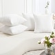 preview thumbnail 31 of 90, Deconovo Throw Pillow Covers, Corduroy Striped Decorative Covers, Set of 4 18 x 18 - Bright White