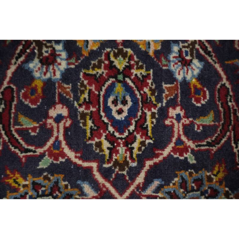 Hand Knotted Oriental 100% Wool Carpet Traditional Floral Red Kashan Area Rug - 13' 5'' X 9' 7''