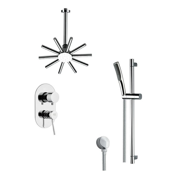 Nameeks SFR7089 Remer 2.5 GPM Multi Function Rain Shower with Handshower, Slide Bar and Rough In - Chrome