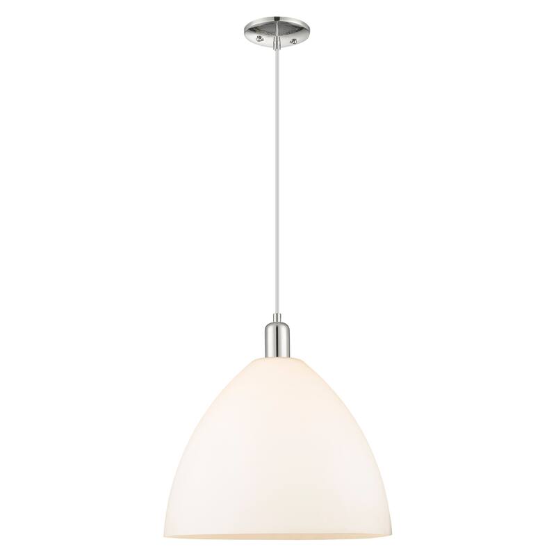 Innovations Lighting Endless Possibilities Arcadia - Bristol - 1 Light 16" Cord Hung Mini Pendant - Polished Nickel/Matte White