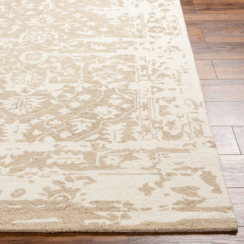 Shikoba Handmade Distressed Wool Area Rug