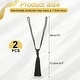 preview thumbnail 20 of 24, Handmade Elegant Curtain Tiebacks with Tassel Black - 2 Pack