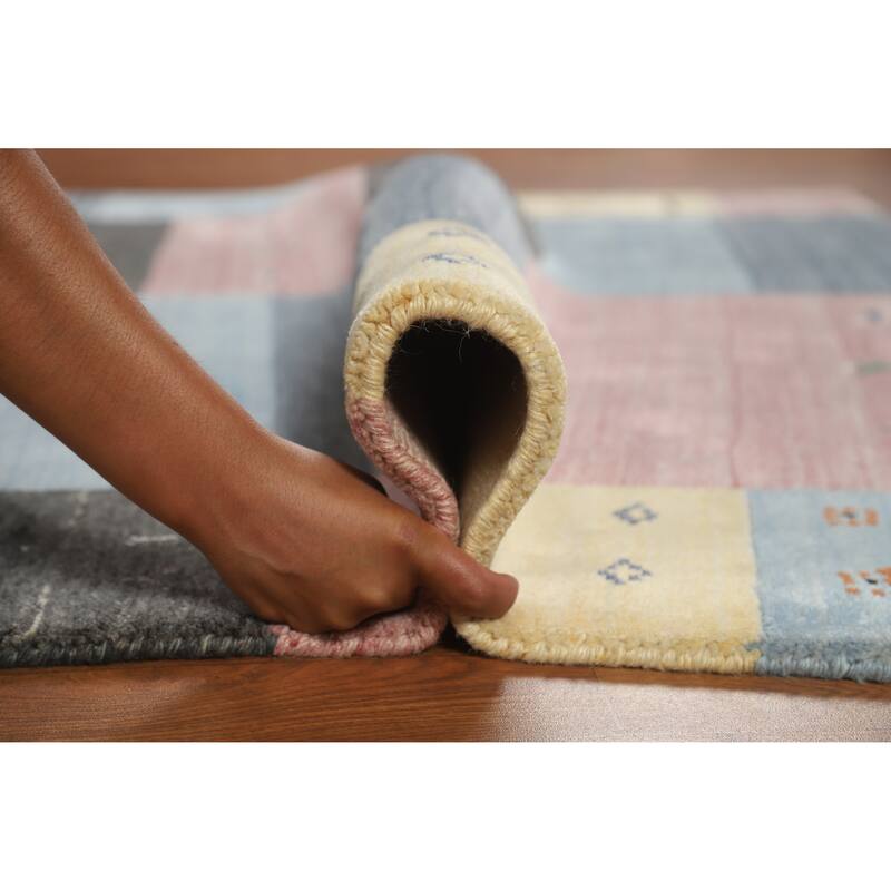 Gabbeh Indian Rug Hand-Knotted Wool Carpet - 5'5" x 7'9"