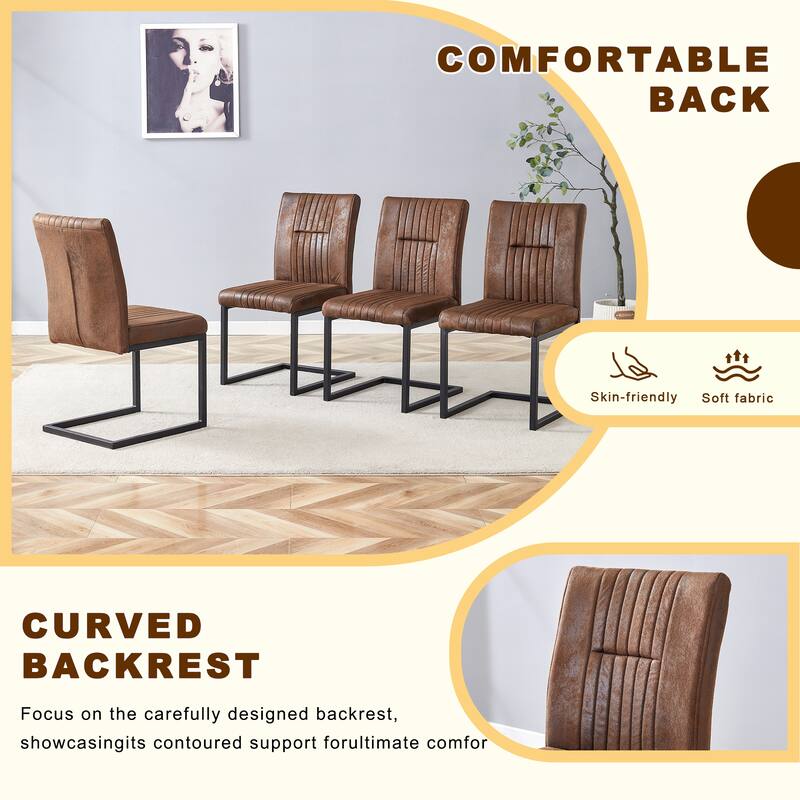 Table and chair set.A 49.6*30 Inch Transparent Tempered Glass Dining Table With Wood Grain MDF Legs