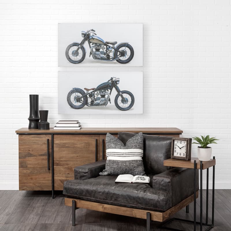 Lets Roll I White (22 x 44) Canvas Art Print