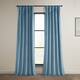 Exclusive Fabrics Heritage Plush Velvet Curtain (1 Panel) - Light Blue Taupe - 50 X 84