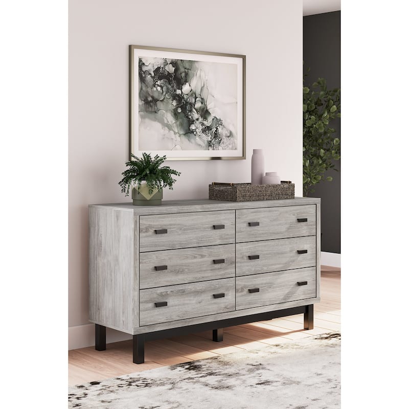 Signature Design by Ashley Vessalli Black/Grey Dresser - Gray/Black - 6-drawer