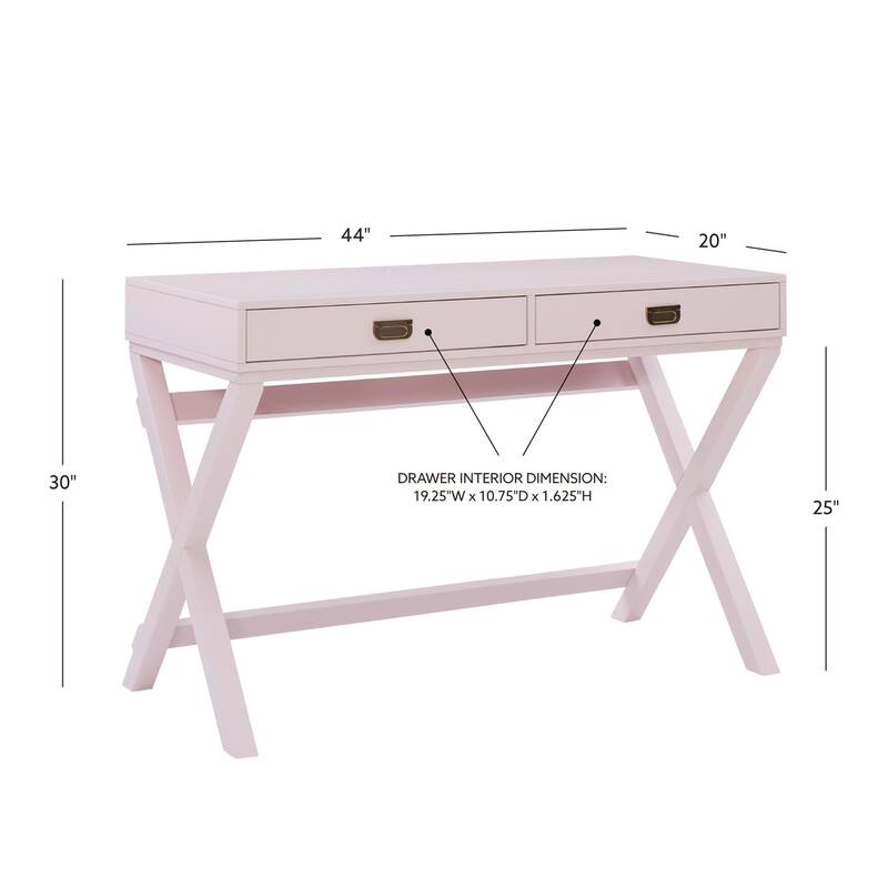 Poppy Rectangular Writing Desk with Storage