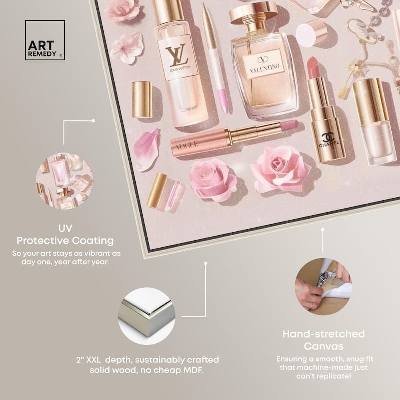 Light Make Up Accessories Canvas by Art Remedy